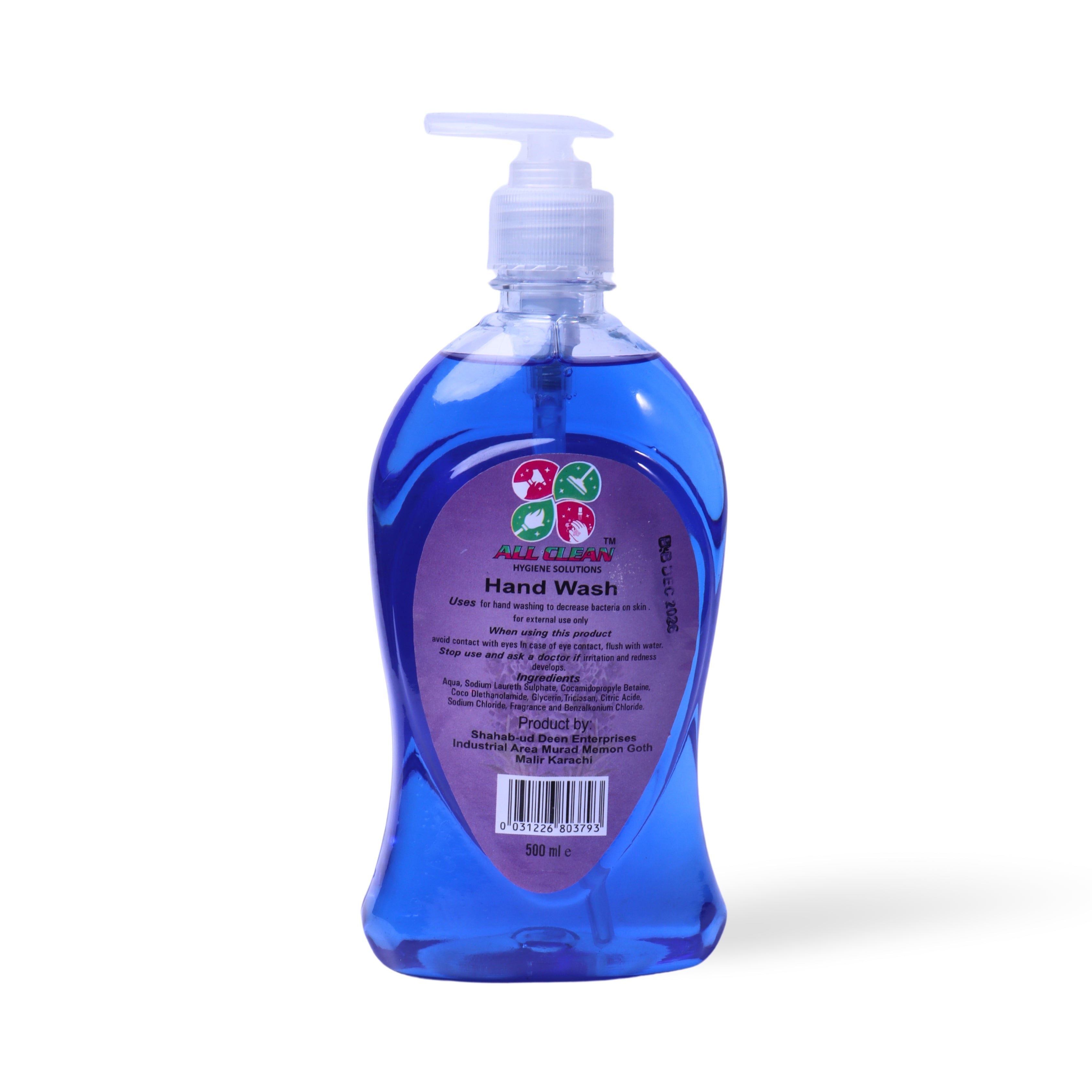 Hand Wash Transparent (Lavender) - SHAHAB UD DEEN ENTERPRISES