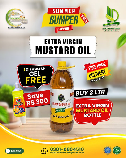 Extra Virgin Pure Cold-Pressed Mustard Oil | Premium Quality (Summer Bumper Offer)