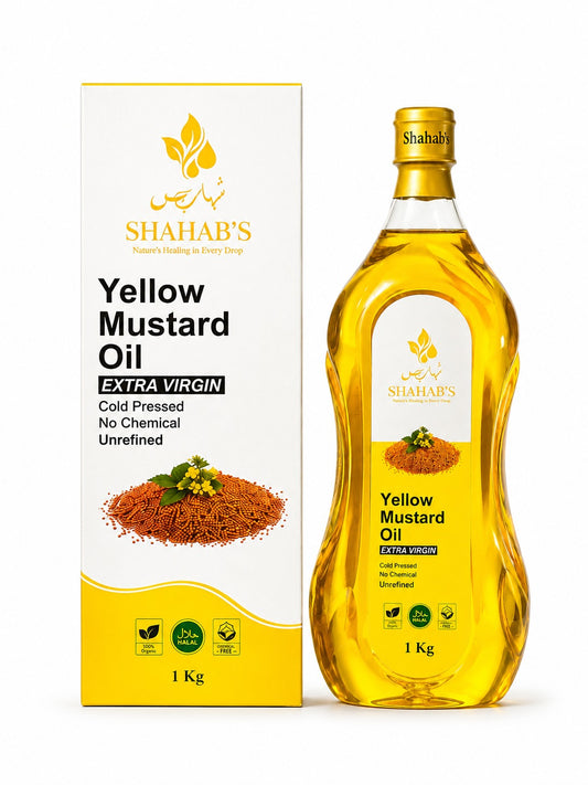 Extra Virgin Yellow Mustard Oil - Cold-Pressed from Pure Yellow Seeds
