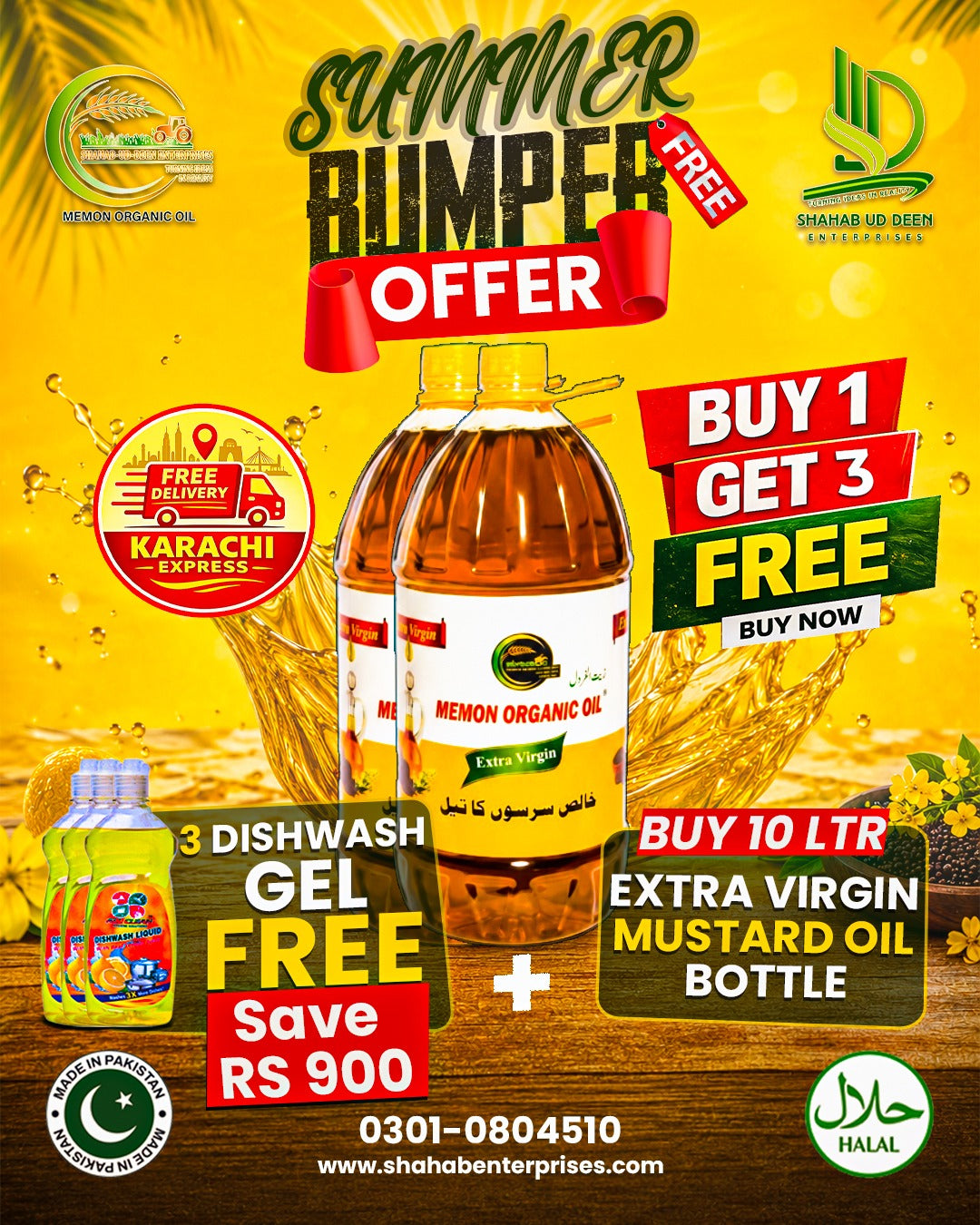 Extra Virgin Pure Cold-Pressed Mustard Oil | Premium Quality (Summer Bumper Offer)