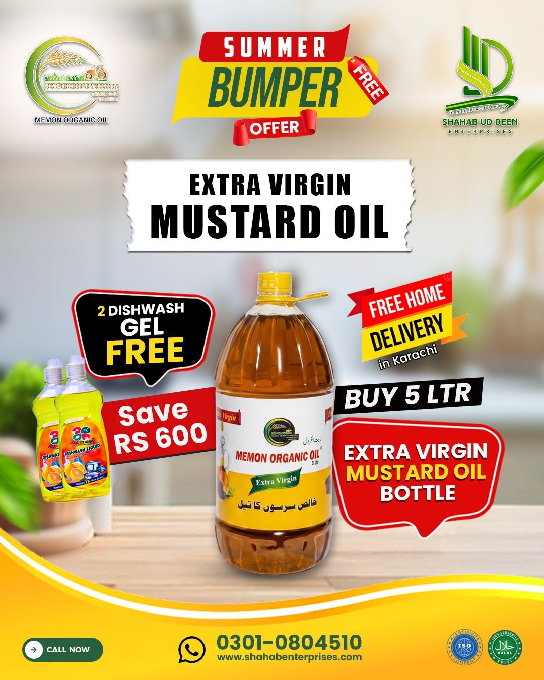 Extra Virgin Pure Cold-Pressed Mustard Oil | Premium Quality (Summer Bumper Offer)