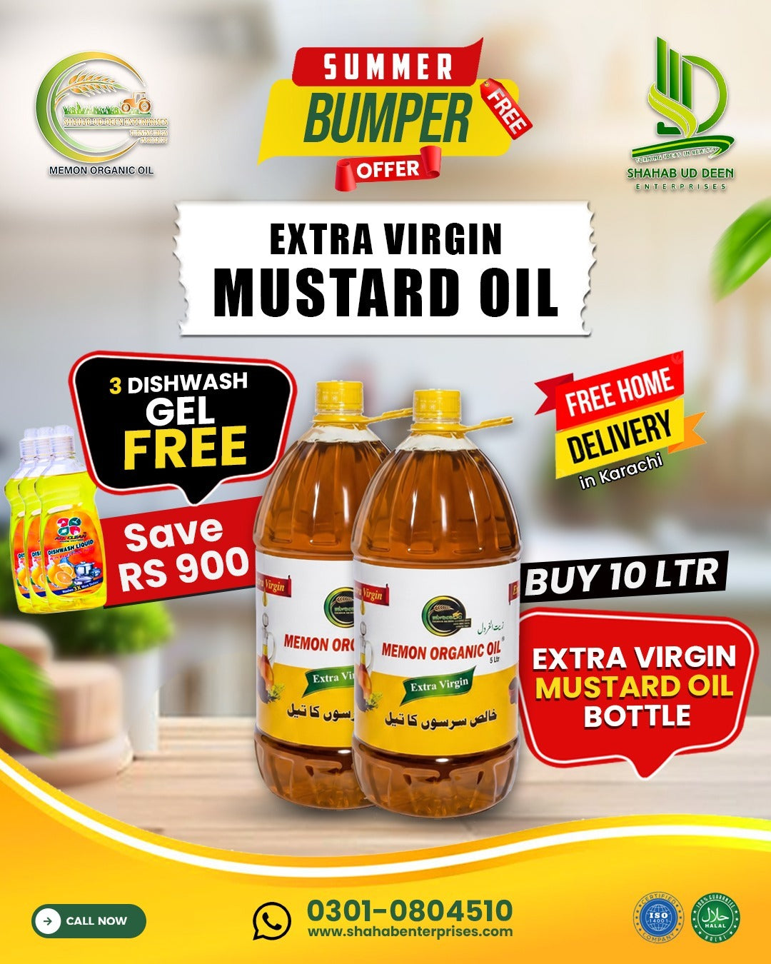 Extra Virgin Pure Cold-Pressed Mustard Oil | Premium Quality (Summer Bumper Offer)