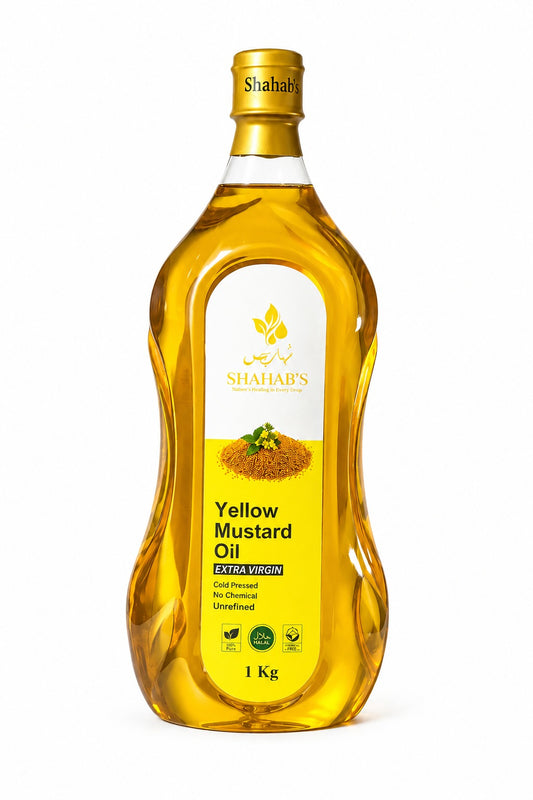 Extra Virgin Yellow Mustard Oil - Cold-Pressed from Pure Yellow Seeds